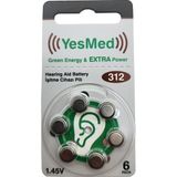 YesMed Extra Power 312 Numara İşitme Cihazı Pili (1 Paket = 6 Adet Pil)