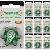 YesMed Extra Power 312 Numara İşitme Cihazı Pili (10 Paket x 6 Adet = 60 Adet Pil)