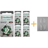 Yesmed Extra Power 312 Numara Işitme Cihazı Pili (5 Paket x 6 Adet = 30 Adet Pil) + Hediye Işitme Cihazı Hortumu (4 Adet, Orta-Standart Olan Kıvrılmış Hortum), Yesmed