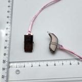 YesMed Tek Halkalı Pembe Küçük Boy Ipli Tutaç, Kulaklık Tutamacı, Işitme Cihazı Ipli Tutacağı, Yesmed -