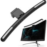 Yesnıce Curved Monitörü 24-27 Inch Işık Çubuğu LED Işıklar Göz Bakımı, Masaüstü 3 Kademeli,7 Rgb Oyun Bilgisayar Kolay Kurulum - Siyah