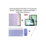Yesnıce Galaxy S10 FE Plus 13.1 İnç Uyumlu Standlı Kılıf Ve Dokunmatik Kalem Ve Klavye Set