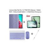 Yesnıce Lenovo Idea Tab Pro 12.7 TB373FU Uyumlu Standlı Kılıf ve Dokunmatik Kalem ve Klavye ve Mouse