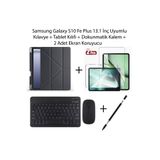 Yesnıce Samsung Galaxy S10 FE Plus 13.1 İnç Uyumlu Standlı Kılıf Ve Dokunmatik Kalem Ve Klavye Set