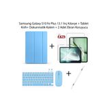 Yesnıce Samsung Galaxy Tab S10 FE Plus 13.1 Uyumlu Standlı Kılıf Dokunmatik Kalem Ve Klavye ve Mouse
