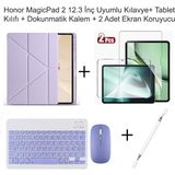 Yesnice Yesnıce Honor Magicpad 2 12.3 Inç Uyumlu Standlı Kılıf ve Dokunmatik Kalem ve Klavye ve Mouse - Lila