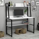 Yesst Momento 120 cm Raflı Çalışma Masası - Y: 75 cm D: 55 cm G: 90 cm - Beyaz