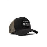 Yesterday Now Tomorrow Logolu Cordura Siyah-Haki Trucker Şapka