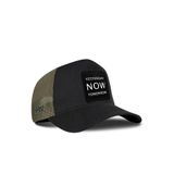Yesterday Now Tomorrow Logolu Siyah-Haki Trucker Şapka