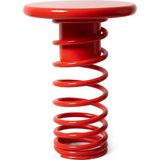 Yet Design Studio Twist Kırmızı Ahşap Tablalı Metal Tabure - Standart