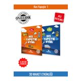 yeti kitap Kes, Yapıştır, Oyna – Eğlenceli Aktivite Seti ,Maket Etkinlikleri (2 Kitap)