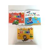 yeti kitap Öğretici 2-4 Yaş Eğlenceli Boyama Kitabı Seti (3 Kitap)