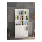 YETİ MOBİLYA FLAT85 KİTAPLIK 2 KAPAKLI KÜTÜPHANE ÇOK AMAÇLI DOLAP BEYAZ