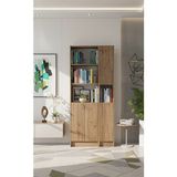 Yeti Mobilya Kuta FLAT85 4 Kapaklı Kitaplık Geniş Depolama İçin Modern Tasarım Çam Renk Suntalam