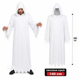 Yetişkin Beyaz Kapüşonlu Cellat Hayalet Kostümü 140 cm (4604)