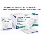 Yetişkin Göz Pedi 6.5 x 9.5 cm Steril Göz Bandı Yapışkanlı Göz Kapama Pedi 50 Adet 1 Kutu - Çok Renkli
