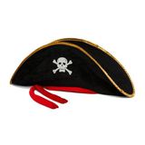 Yetişkin Kadife Jack Sparrow Korsan Şapkası - Denizci Kaptan