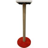 Yetişkin Kedi Mega Boy Tırmalama Tahtası | 94 cm Yükseklik | Welsoft Kumaş | Kaliteli Jut Halat | Kediler Için Dayanıklı, Şık ve Konforlu Tırmalama, Tırmanma ve Dinlenme Alanı Sunan Ürün - Turuncu - Krem