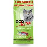 Yetişkin Kediler Için Gurme Kuru Mama 1 kg - Renkli Gurme Kedi Maması Sokak Kedileri 1 kg