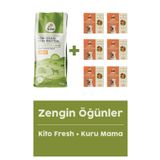 Yetişkin Köpek Maması 15 KG + Somon Etli Köpek Kito Fresh X 6