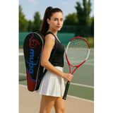Yetişkin Kort Tenis Raketi Seti Başlangıç Seviye Taşıma Çantası Dahil Kırmızı Grip L1, Mb688-8