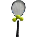 Yetişkin Kort Tenis Raketi Seti Başlangıç Seviye Taşıma Çantası İle Kırmızı, 9Mavi