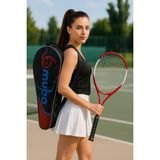 Yetişkin Kort Tenis Raketi Seti Başlangıç Seviye Tenis Raketi Seti Taşıma Çantası - 27 - Kırmızı