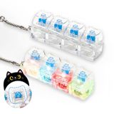 Yetişkinler için 2 Adet Klavye Fidget Oyuncak, Kedi Şekli Clicker Klavye Fidget Anahtarlık, LED Işıkları ile Beyaz 4'ü 1 Arada Yüksek Sesle Stres Giderici Fidget Klavye Anksiyete Dekompresyonu için