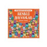 Yetişkinler İçin Boyama Renkli Hayvanlar-Dokuz Yayınları