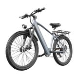 Yetişkinler için Elektrikli Bisiklet, 26 İnç Dağ E-Bisikleti, 250W, 7 Vites, 5 Kademeli Pedal Desteği, Ön Süspansiyon, Mekanik Disk Fren, Arka Taşıyıcı, LED Ön Far, Şehir İçi