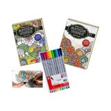 Yetişkinler için Mandala kitapları+keçeli kalem