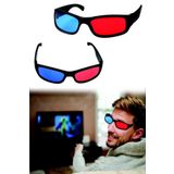 Yetkin Home 3 Boyutlu Gözlük Mavi Kırmızı Renkli Pasit Tv Sinema Gözlüğü Siyah