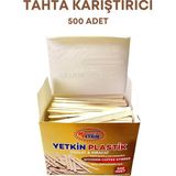 Yetkin Tahta Kahve & Çay Karıştırıcı 500'LÜ