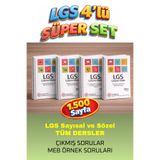 Yetsis Yayınları LGS Çalışma Kitabı Meb Örnek Sorular ve Çıkmış Sorular Seti - Süper 4'lü Set TAM BOY