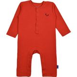 Yeyyu Pamuklu Uzun Kol Bebek Tulum Lava - Kırmızı - 1 - 1,5 Yaş