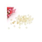 YF Store 100 Adet - 5 mm Sarı Kaplama Montaj Halkası, Takı Halkası, Yuvarlak Halka