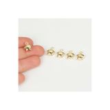 yfhobi 1 Adet - 12 mm Yıldız Desen Metal Uç, Takı İçin Charm Uç, Altın Kaplama 1.Kalite Kararmaz