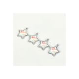 yfhobi 1 Adet - 16 mm Yıldız Desenli Taşlı Uç, Charm Uç, Altın Kaplama 1.Kalite Kararmaz