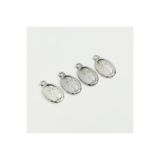 yfhobi 1 Adet - 24 mm Kutup Yıldızı Desen Metal Uç, Takı İçin Charm Uç, Rodyum Kaplama 1.Kalite Kararmaz