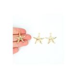 yfhobi 1 Adet - 28 mm Deniz Yıldızı Desenli Uç, Charm Uç, Altın Kaplama 1.Kalite Kararmaz