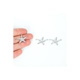 yfhobi 1 Adet - 28 mm Deniz Yıldızı Desenli Uç, Charm Uç, Rodyum Kaplama 1.Kalite Kararmaz
