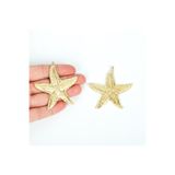 yfhobi 1 Adet - 60 mm Deniz Yıldızı Desenli Uç, Charm Uç, Altın Kaplama 1.Kalite Kararmaz