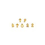 yfhobi 1 Adet- '' M '' Harfi, 10 Mm Kulplu Metal Harf Boncuk, Takı Harfi, Püskül Harfi, Altın Kaplama