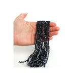 yfhobi 1 Dizi (110-120Adet) - 4 mm Üçgen Kristal Cam Boncuk Dizisi Mat Janjanlı Hematit Renk 1.Kalite