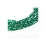 yfhobi 1 Dizi (110-120Adet) - 4 mm Üçgen Kristal Cam Boncuk Dizisi Şeffaf Janjanlı Petrol Yeşil, 1.Kalite