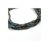 yfhobi 1 Dizi (130-135 Adet) - 3 mm Yassı Kristal Cam Boncuk Dizisi Kaplama Mix Renk 1.Kalite