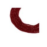 yfhobi 1 Dizi (130-135 Adet) - 3 mm Yassı Kristal Cam Boncuk Dizisi Mat Bordo Renk 1.Kalite