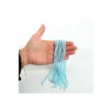 yfhobi 1 Dizi (130-135 Adet) - 3 mm Yassı Kristal Cam Boncuk Dizisi Mat Janjanlı Bebe Mavi Renk 1.Kalite