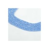 yfhobi 1 Dizi (130-135 Adet) - 3 mm Yassı Kristal Cam Boncuk Dizisi Mat Janjanlı Bulut Mavisi Renk 1.Kalite