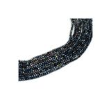 yfhobi 1 Dizi (130-135 Adet)- 3 mm Yassı Kristal Cam Boncuk Dizisi Mat Janjanlı Siyah Hematit Renk 1.Kalite